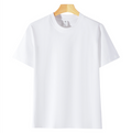 Men's 230g pure cotton knitted short-sleeved summer trendy clothing base shirt, white T-shirt, men's couple clothing, casual shirt clothes