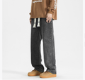Straight-leg jeans for men - trendy, versatile, casual, high street, wide-leg, relaxed American style pants suitable for spring and autumn seasons.